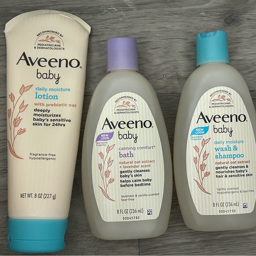 Aveeno baby shampoo and lotion